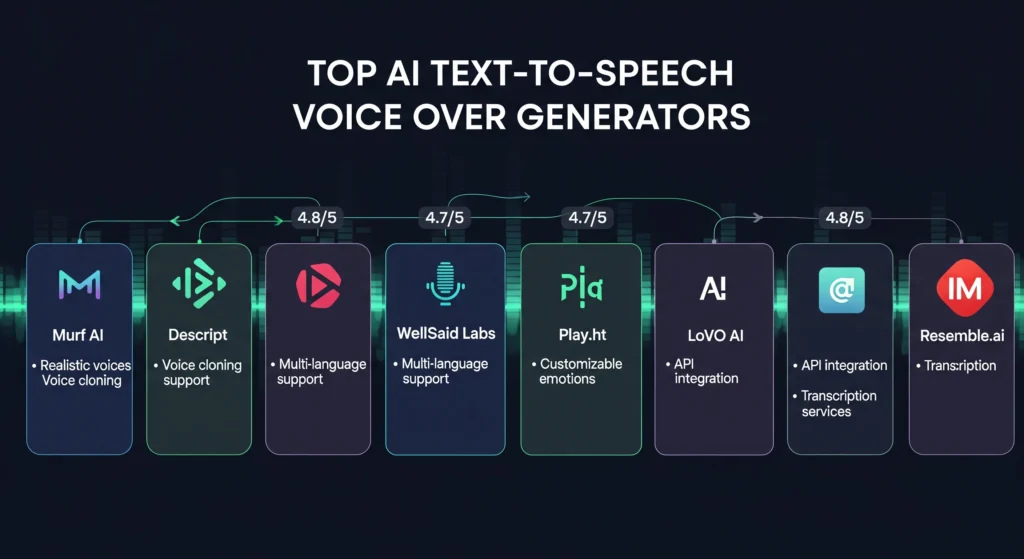 AI Text-to-Speech (TTS) Voice Over Generators